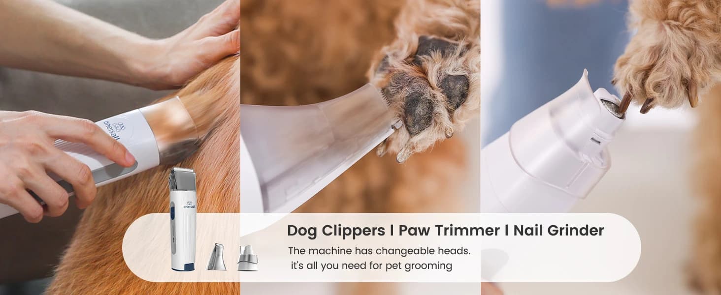 Dog Grooming Vacuum,7 in 1 Grooming kit Tools with Low Noise — collection imagery