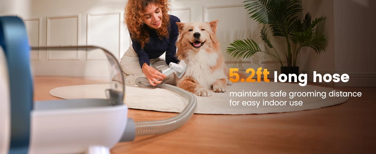 Dog Grooming Vacuum,7 in 1 Grooming kit Tools with Low Noise — collection imagery