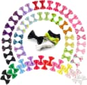 60PCS (30 Paris) Cute Puppy Dog Small Bowknot Hair Bows with Metal Clips Handmade Hair Accessories Bow Pet
