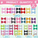 60PCS (30 Paris) Cute Puppy Dog Small Bowknot Hair Bows with Metal Clips Handmade Hair Accessories Bow Pet