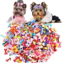 Small Dog Hair Bows with Rubber Bands for Small and Medium Dogs