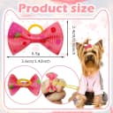 Small Dog Hair Bows with Rubber Bands for Small and Medium Dogs