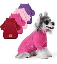 4 Pieces Fleece Dog Sweaters Vest Winter Warm Dog Clothes for Small, Medium, and Large Dogs Girl Soft Pullover — collection imagery
