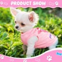 4 Pieces Dog Clothes for Small Dogs Girl Soft Puppy Shirt Cute Chihuahua Teacup Dog Clothes Female Dog Shirts