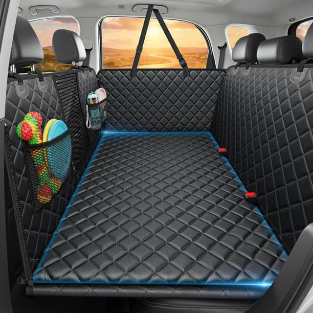 Back Seat Extender for Dogs — Large Hard Bottom Dog Car Seat Cover