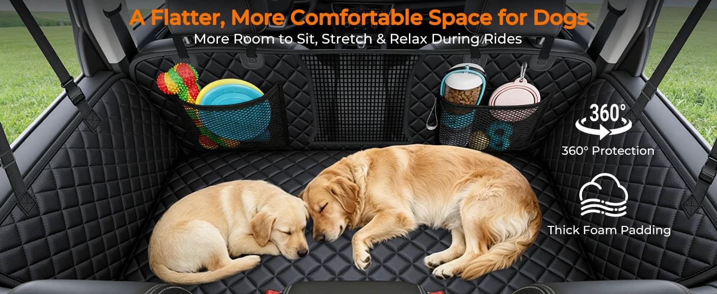 Back Seat Extender for Dogs — Large Hard Bottom Dog Car Seat Cover — product details