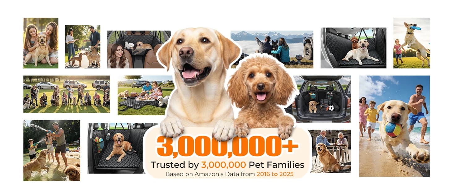 Back Seat Extender for Dogs — Large Hard Bottom Dog Car Seat Cover — collection imagery