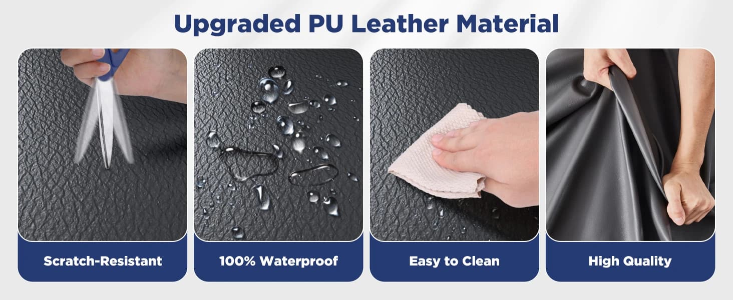 Dog Car Seat Cover for Back Seat — PU Leather Back Seat Extender — Durable Protection - Upgraded PU Leather, Scratch-Resistant and Waterproof!