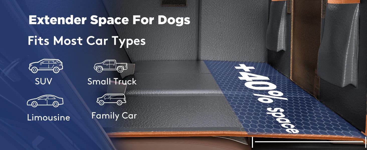 Dog Car Seat Cover for Back Seat — PU Leather Back Seat Extender — collection imagery