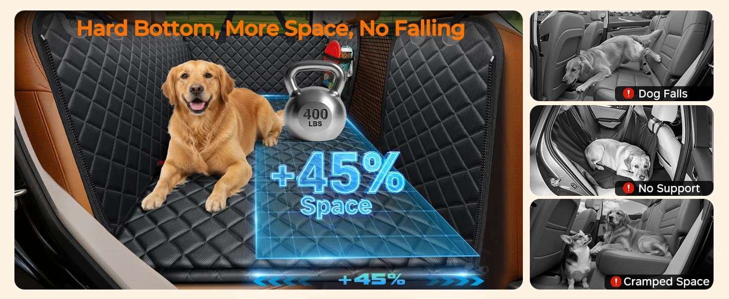 Hard Bottom Dog Car Seat Cover โ product details