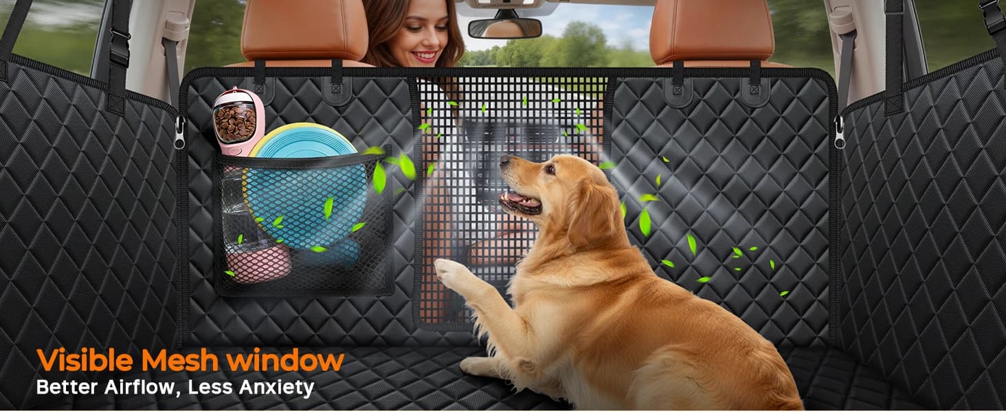 Hard Bottom Dog Car Seat Cover โ product details