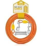 Dog Tie Out Cable and Stake — 30ft Heavy Duty Dog Leads for Yard — collection imagery