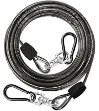 Dog Tie Out Cable and Stake — 30ft Heavy Duty Dog Leads for Yard — collection imagery
