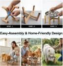 Elevated Slow Feeder Dog Bowls — 2 Cups for 15-60 LBS Breed Puppy