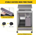 Rabbit Hutch Outdoor Indoor Rabbit Cage Chicken Coop with Casters Guinea Pig Cage with 3 Deep No Leakage Pull