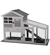 Rabbit Hutch Outdoor Indoor Rabbit Cage Chicken Coop with Casters Guinea Pig Cage with 3 Deep No Leakage Pull — collection imagery