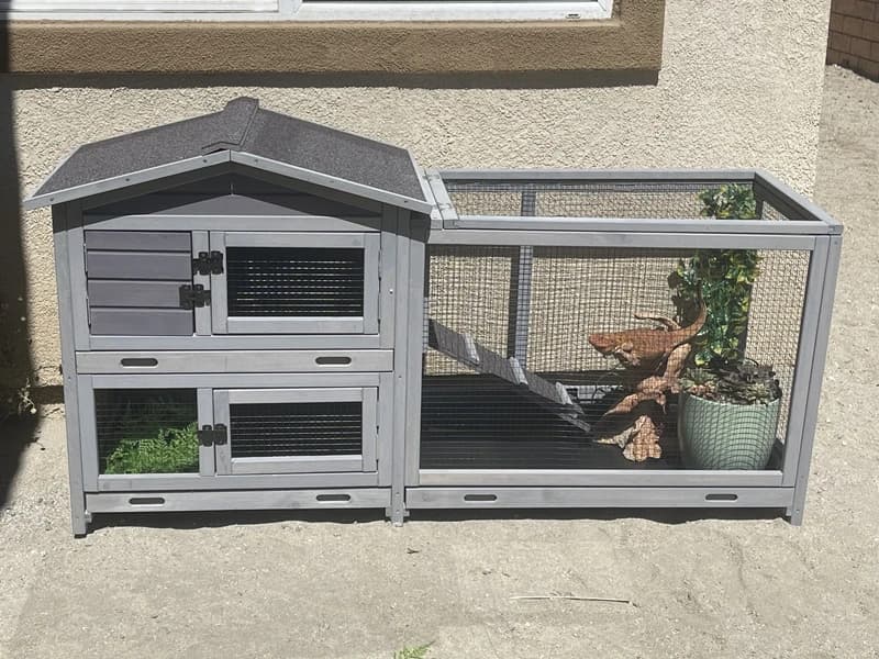 Rabbit Hutch Outdoor Indoor Rabbit Cage Chicken Coop with Casters Guinea Pig Cage with 3 Deep No Leakage Pull — Voice of the Customer