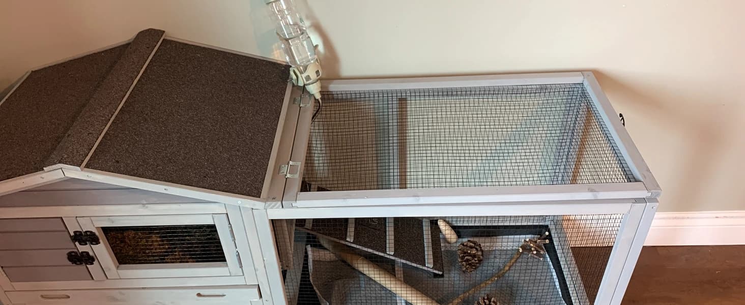 Rabbit Hutch Outdoor Indoor Rabbit Cage Chicken Coop with Casters Guinea Pig Cage with 3 Deep No Leakage Pull — collection imagery