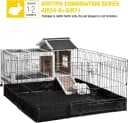 Rabbit Hutch Indoor Bunny Cage Outdoor Bunny House with Wire Floor Leakproof Plastic Tray