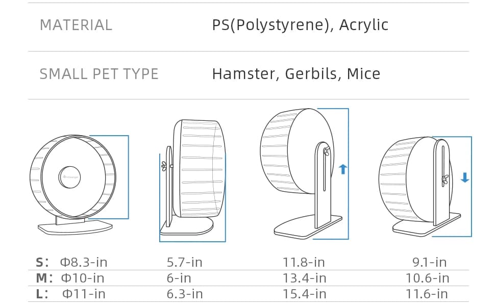Super-Silent Hamster Exercise Wheels: Quiet — 10 inch Running Wheel — product details