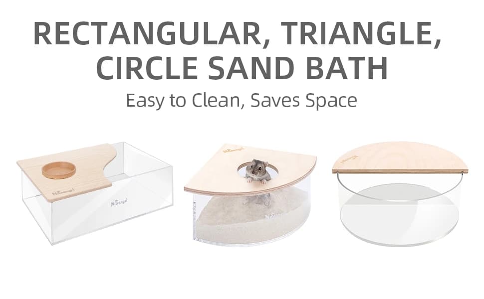 Animal Sand-Bath Box: - Acrylic Critter's Sand Bath Shower Room and Digging Sand Container for Hamsters Mice — product details