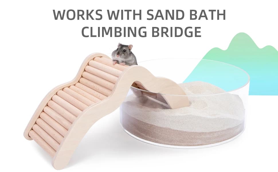 Animal Sand-Bath Box: - Acrylic Critter's Sand Bath Shower Room and Digging Sand Container for Hamsters Mice — product details