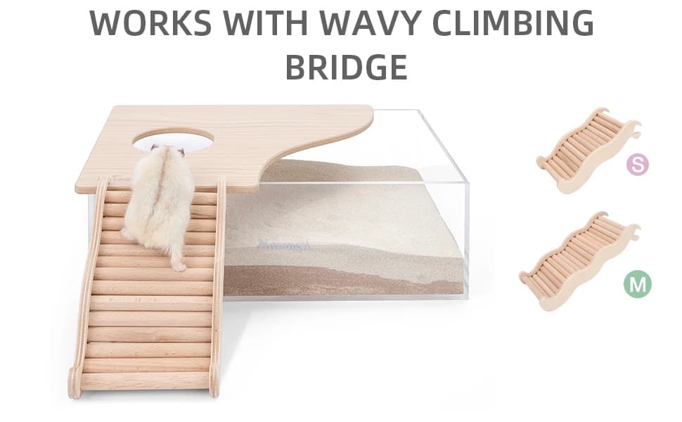 Animal Sand-Bath Box: - Acrylic Critter's Sand Bath Shower Room and Digging Sand Container for Hamsters Mice — product details