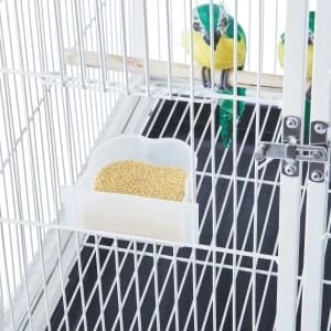 Large Budgie Cage Metal Bird Cage with Stand Rolling Parrot Cage for Cockatiels African Grey Conures Parakeets — collection imagery