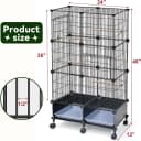 Upgraded Encrypted Metal 46-Inch Bird Cage for Parrot Parakeets