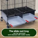 Upgraded Encrypted Metal 46-Inch Bird Cage for Parrot Parakeets