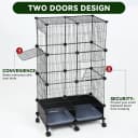 Upgraded Encrypted Metal 46-Inch Bird Cage for Parrot Parakeets