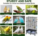 Upgraded Encrypted Metal 46-Inch Bird Cage for Parrot Parakeets