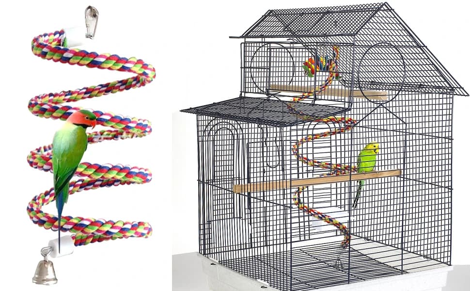 Rope Bungee Bird Toy — Small — product details