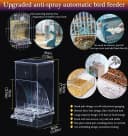 No Mess Bird Feeders Water Dispenser Set — Automatic Feeders for Cage