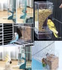 No Mess Bird Feeders Water Dispenser Set — Automatic Feeders for Cage