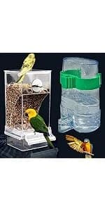 No Mess Bird Feeders Water Dispenser Set — Automatic Feeders for Cage — product details
