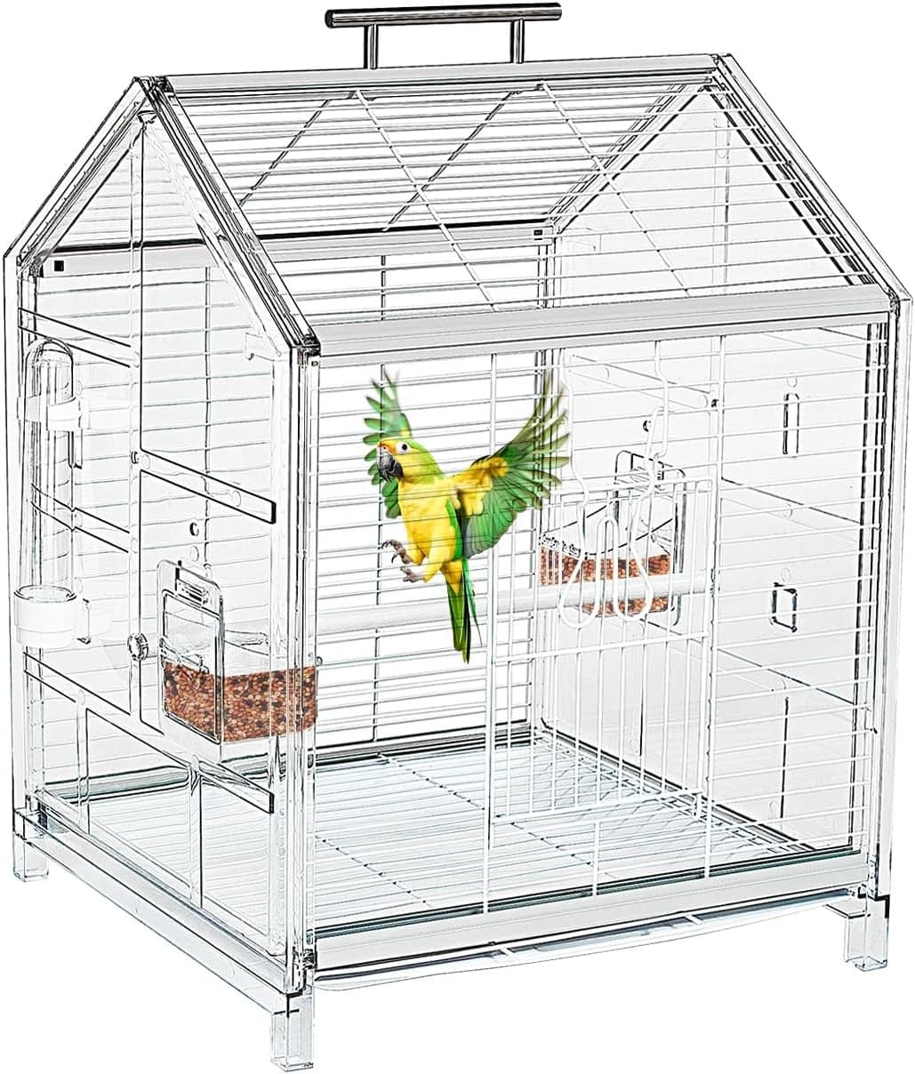 20.5 Inch Small Travel Bird Cage for Cockatiel Parakeets