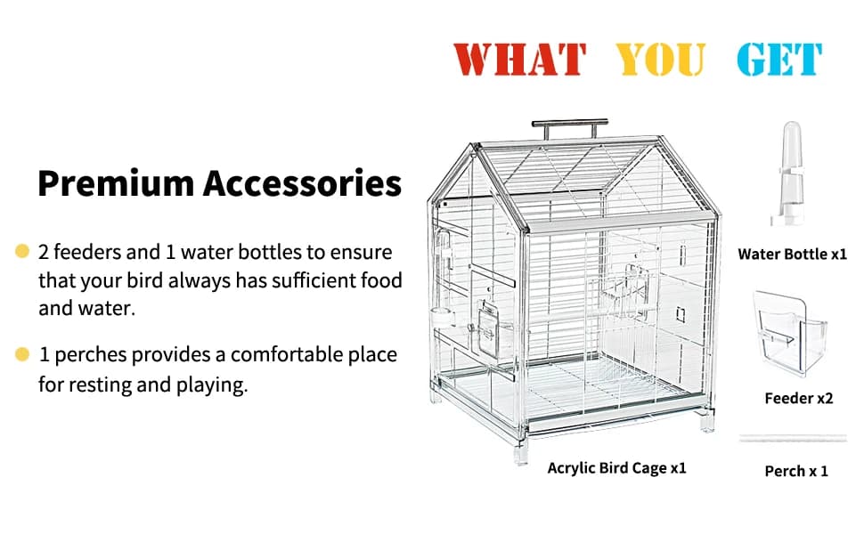 20.5 Inch Small Travel Bird Cage for Cockatiel Parakeets — product details