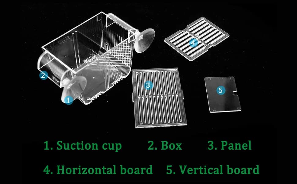 Fish Breeding Box — Acrylic Fish Isolation Box with Suction Cups — product details