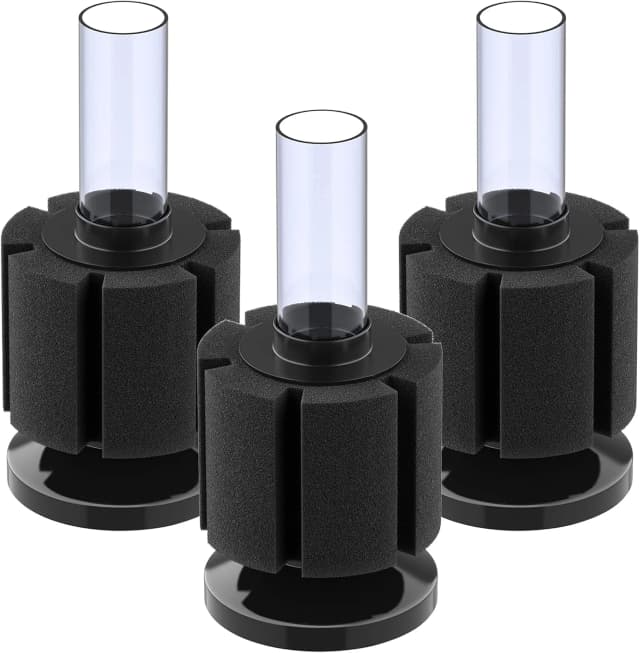 3 Pack Aquarium Sponge Filter Quiet Betta Fry Shrimp and Small Fish Foam Filter for Tiny Fish Tank up to 10 Gallon
