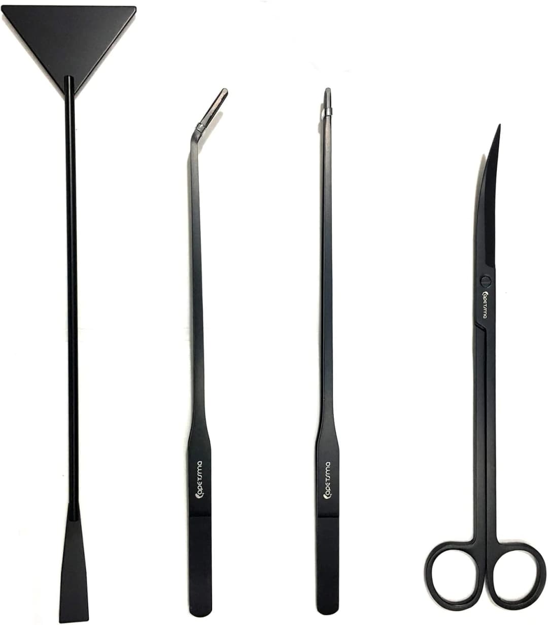Aquarium Tweezers — Stainless Steel Aquarium Plant Tools Long Aquascaping Tools Scissors Spatula Aquatic Plants