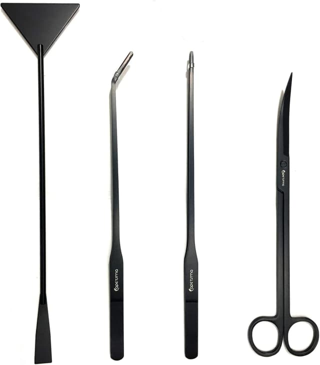 Aquarium Tweezers — Stainless Steel Aquarium Plant Tools Long Aquascaping Tools Scissors Spatula Aquatic Plants