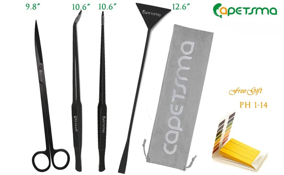 Aquarium Tweezers — Stainless Steel Aquarium Plant Tools Long Aquascaping Tools Scissors Spatula Aquatic Plants — product details