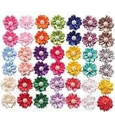 Pearl Flower Pet Hair Bows with Elastic Bands — 40 Pieces — collection imagery