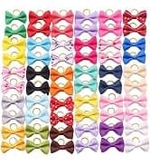 Pearl Flower Pet Hair Bows with Elastic Bands — 40 Pieces — collection imagery