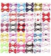 Pearl Flower Pet Hair Bows with Elastic Bands — 40 Pieces — collection imagery