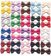 Pearl Flower Pet Hair Bows with Elastic Bands — 40 Pieces — collection imagery