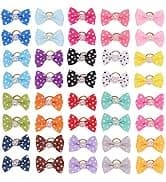 Pearl Flower Pet Hair Bows with Elastic Bands — 40 Pieces — collection imagery