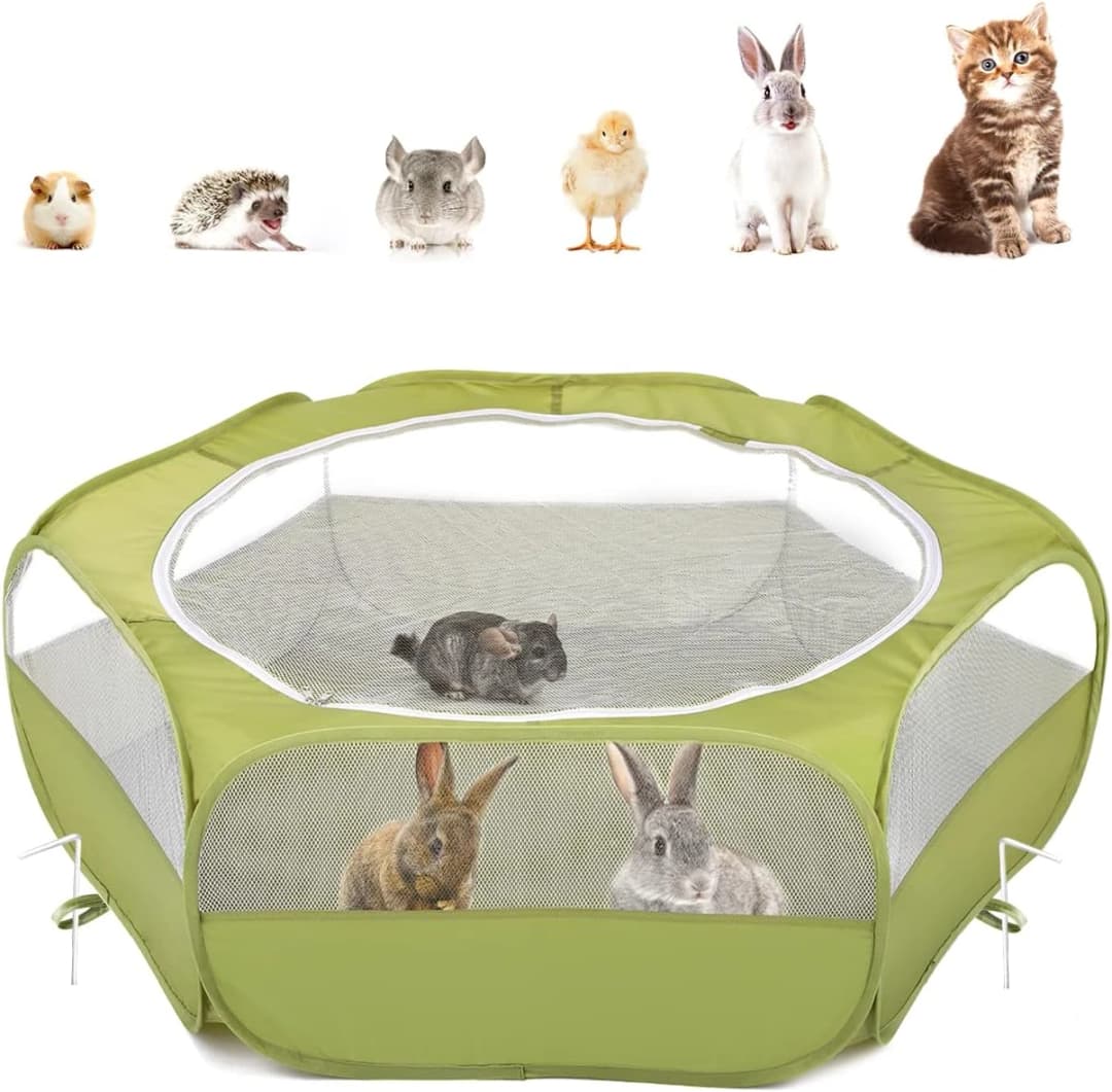 Small Animal Playpen with Zippered Cover