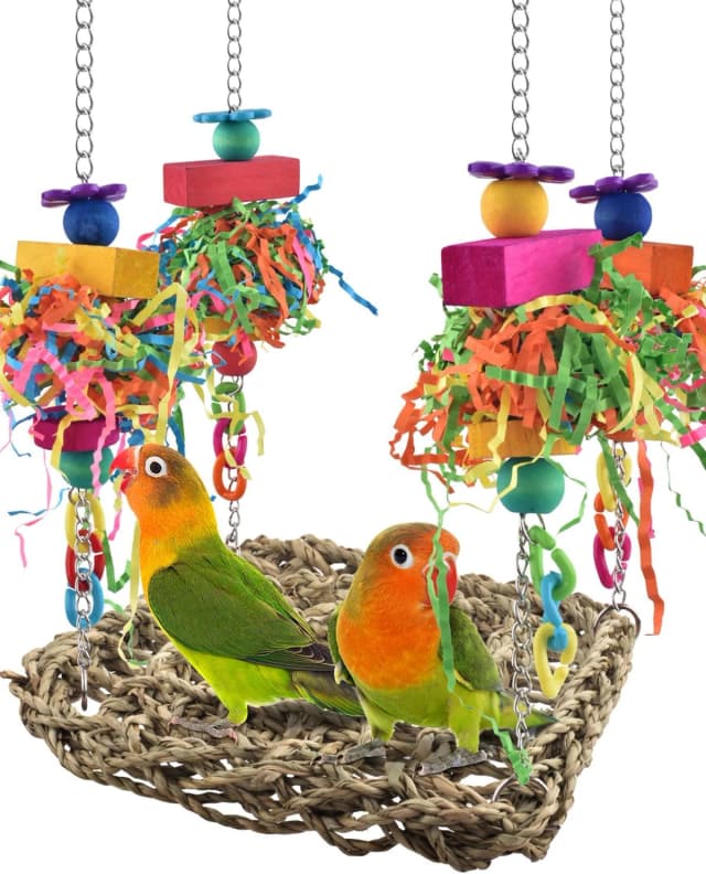 Bird Toys — Grass Swing Hammock Climbing Toy for Parrot Parakeet